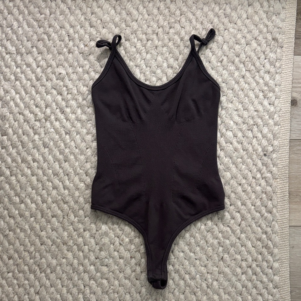 dark grey bodysuit